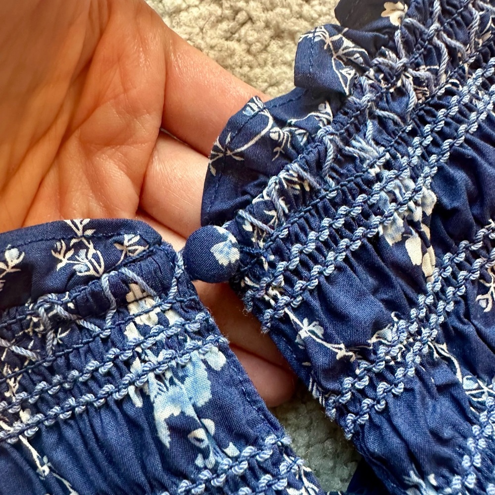 Like New Hill House Vivi Nap Dress in Navy Trellis Size Medium đź’™ - Picture 7 of 9